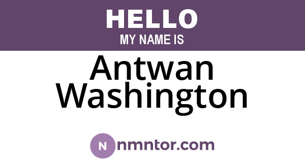 Antwan Washington