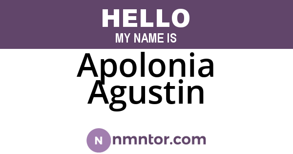 Apolonia Agustin