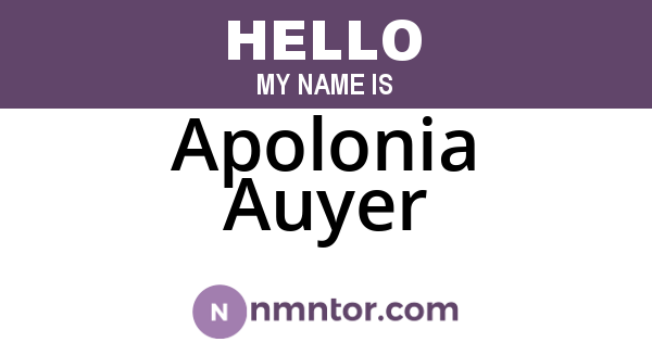 Apolonia Auyer