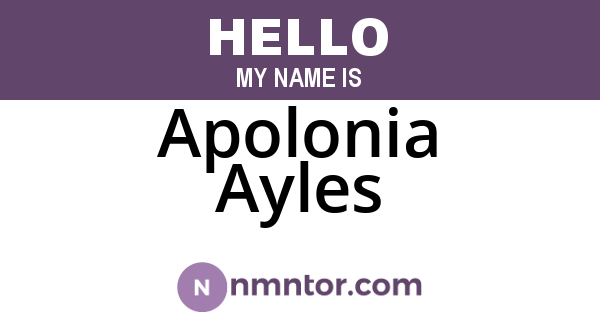 Apolonia Ayles