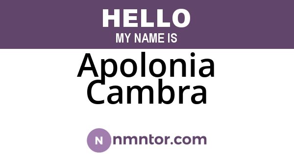 Apolonia Cambra
