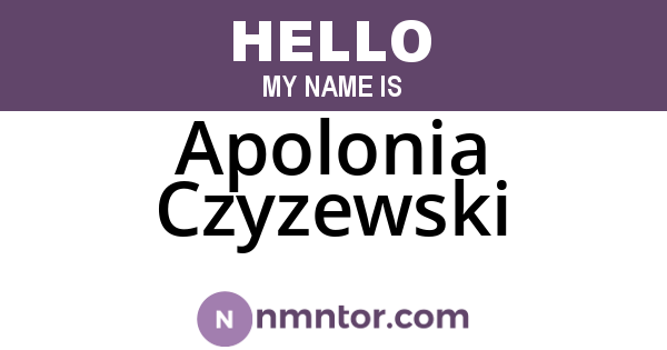 Apolonia Czyzewski