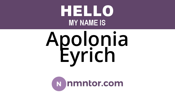 Apolonia Eyrich