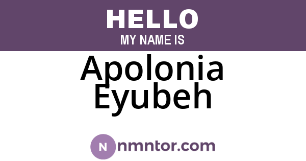 Apolonia Eyubeh