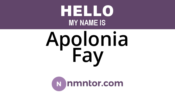 Apolonia Fay