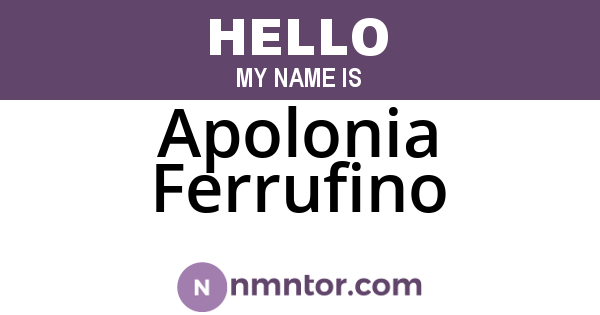 Apolonia Ferrufino
