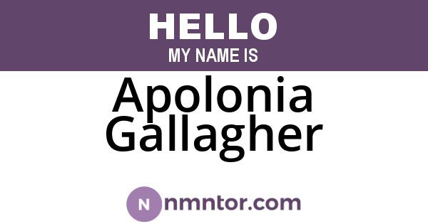 Apolonia Gallagher