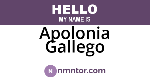 Apolonia Gallego