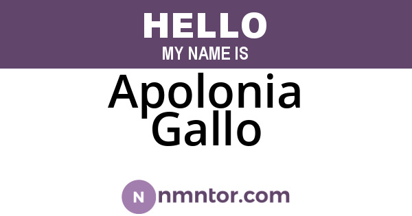 Apolonia Gallo