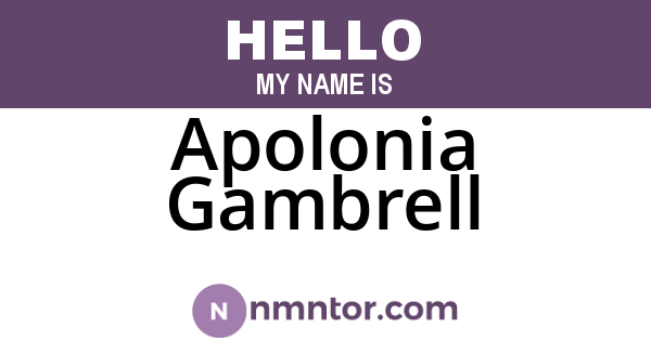 Apolonia Gambrell