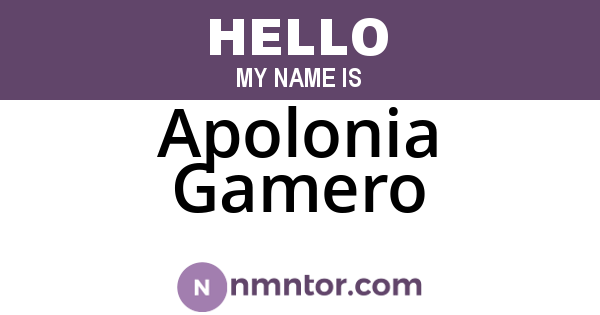 Apolonia Gamero