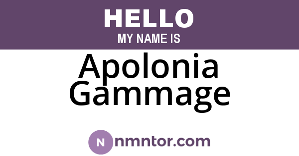 Apolonia Gammage