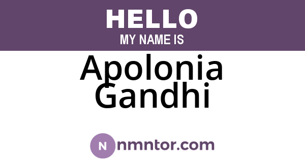 Apolonia Gandhi