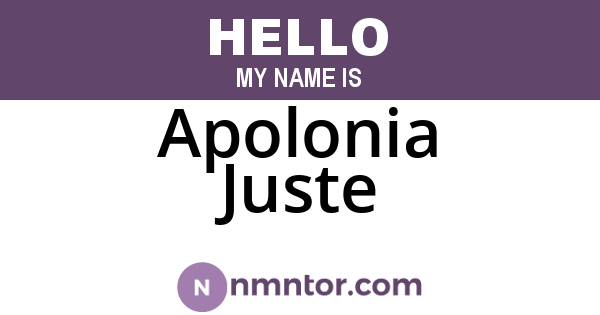 Apolonia Juste