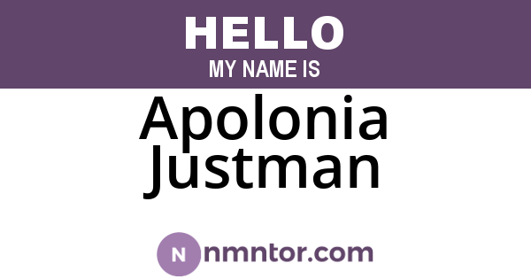Apolonia Justman