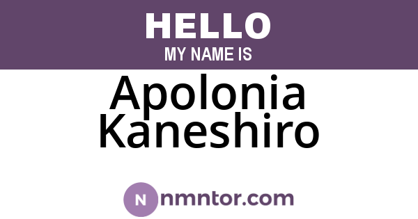 Apolonia Kaneshiro