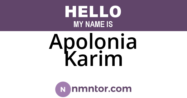 Apolonia Karim