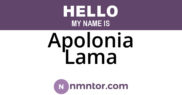 Apolonia Lama