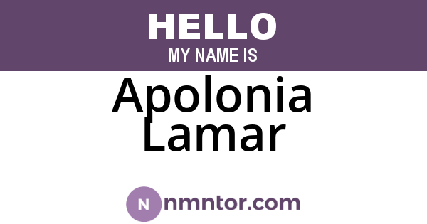 Apolonia Lamar