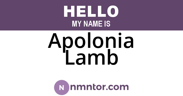 Apolonia Lamb