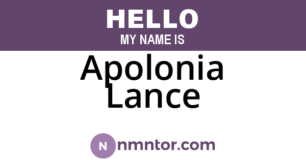 Apolonia Lance
