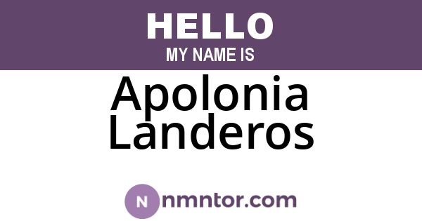 Apolonia Landeros