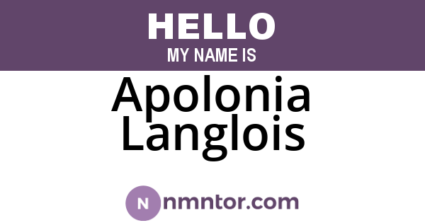 Apolonia Langlois