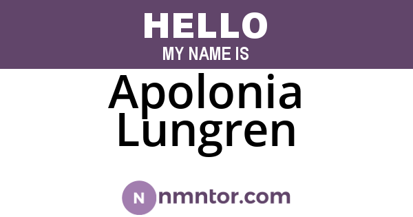 Apolonia Lungren
