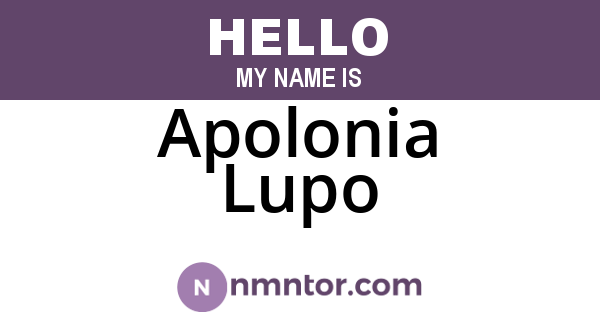 Apolonia Lupo