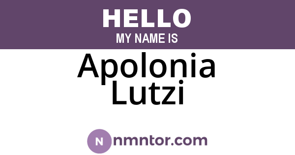 Apolonia Lutzi