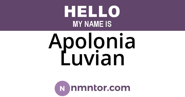Apolonia Luvian