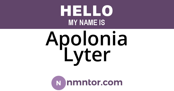 Apolonia Lyter