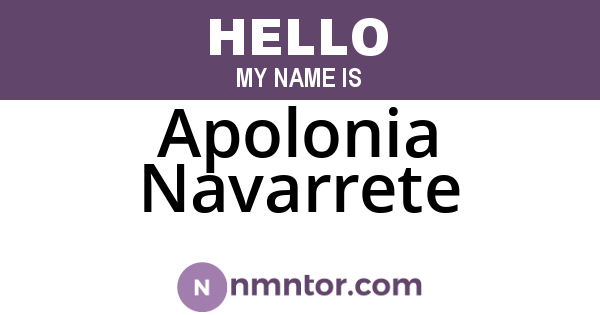Apolonia Navarrete