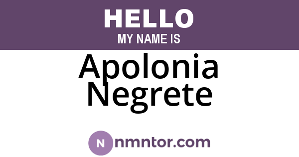 Apolonia Negrete