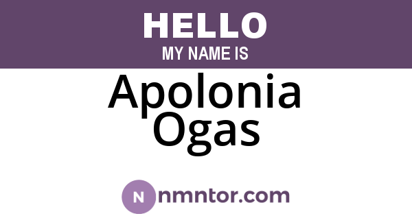 Apolonia Ogas