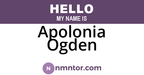 Apolonia Ogden