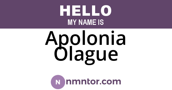 Apolonia Olague