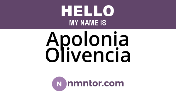 Apolonia Olivencia