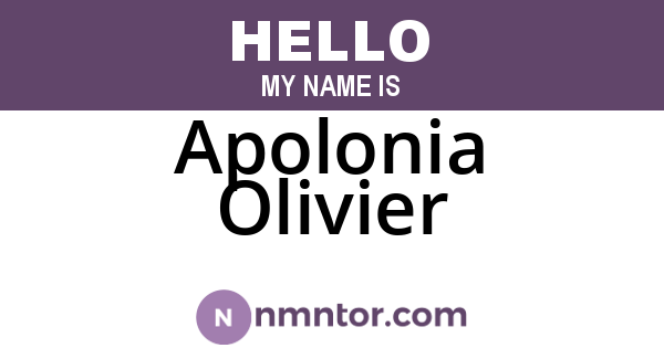 Apolonia Olivier