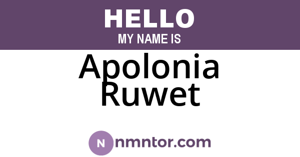 Apolonia Ruwet