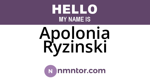Apolonia Ryzinski