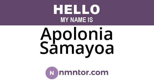 Apolonia Samayoa