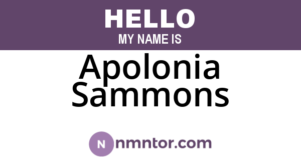 Apolonia Sammons