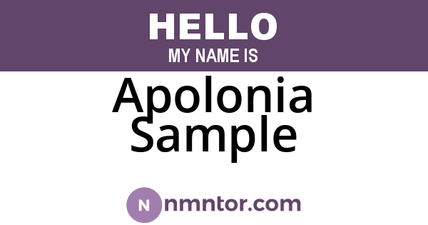 Apolonia Sample