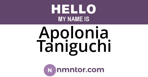 Apolonia Taniguchi