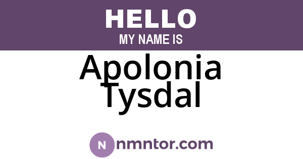 Apolonia Tysdal