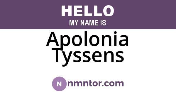 Apolonia Tyssens