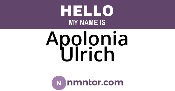 Apolonia Ulrich