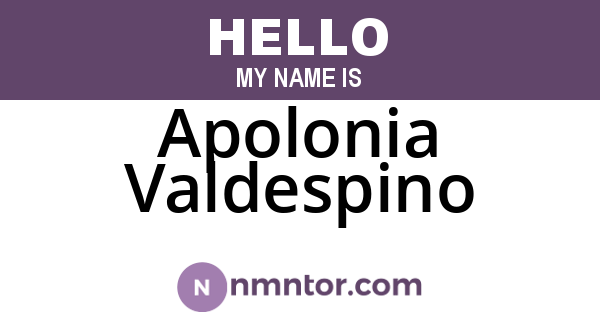 Apolonia Valdespino