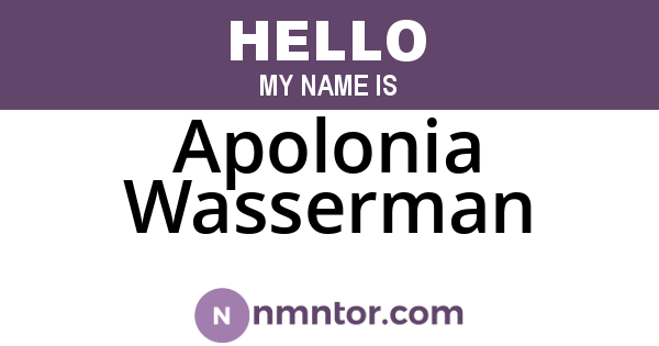 Apolonia Wasserman